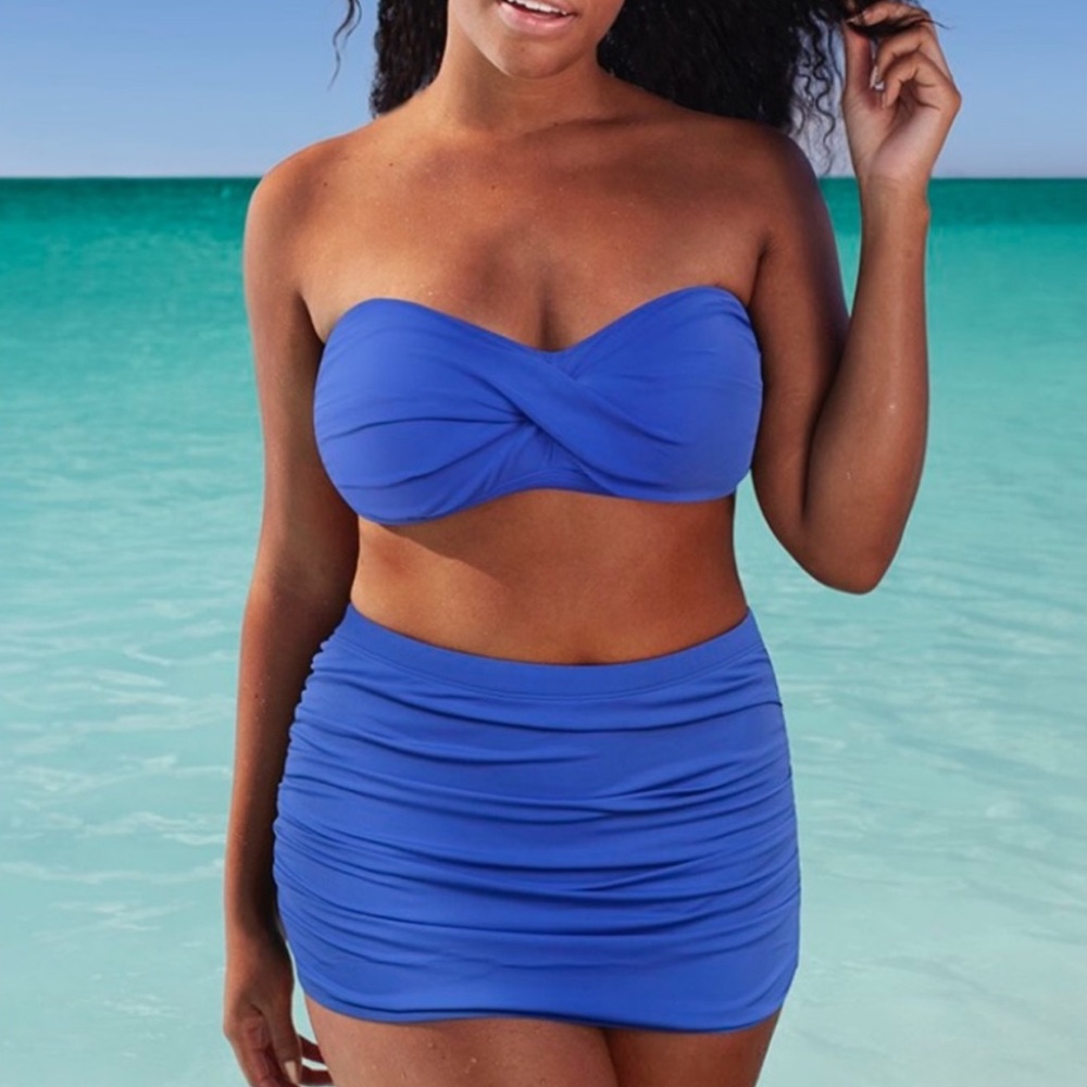 NWT! Swimsuits For All Burgundy Skirt Bottom